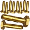 M5 x 50mm Solid Brass Hex Bolts Fully Threaded Hexagon