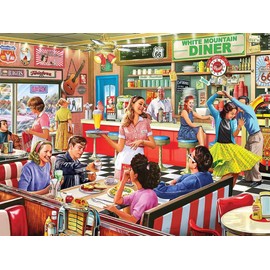 White Mountain Puzzles American Diner, 1000 Piece Jigsaw Puzzle