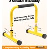 TABEKE Push Up Bar, 14'' High Steel Parallettes & Dip