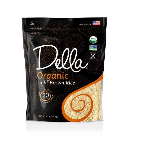 Della Organic Long Grain Brown Rice, 12 Pound