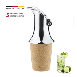 Westmark 2 Öl-/Essig-Ausgießer für Flaschen, Schnabelform, mit Luftröhrchen, Metall/rostfreier Edelstahl, Silikonkorken, Inox Öl-Spezial, 47232280