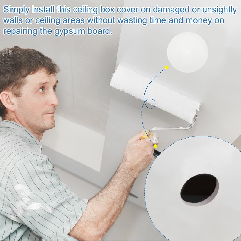 PATIKIL 185mm / 7.3" Diameter Spring Ceiling Hole Cover Plate,