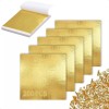 200 Hojas De Oro Imitacion Metálica Con Separación 14x14cm