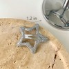 20 Pcs Silver Star Snap Clips Mini 1.2 in Cool