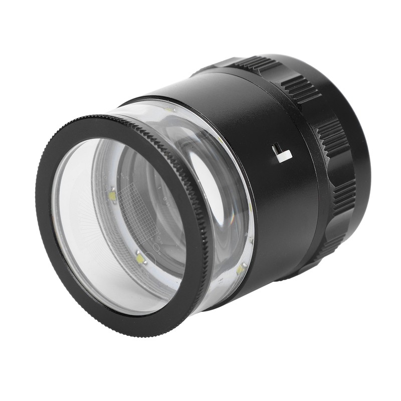 8LED 10X Magnifier Loupe with Scale High Definition Adjustable Magnifying
