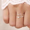 Ailetop Heart Initial Rings for Teen Girls Women, Silver Initial