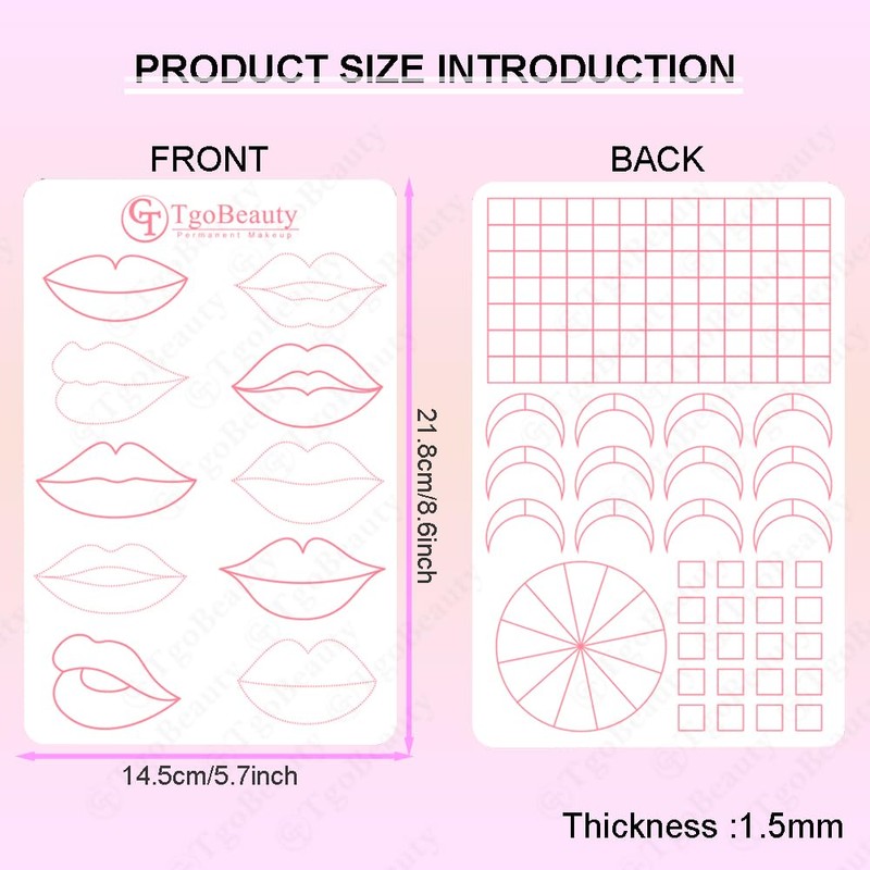 TgoBeauty Realistic Silicone Lip Training Pad with 10 Different Lip