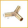 Partuto 10mm 3/8" ID Brass Barb Splicer Fitting Y-Shaped 3