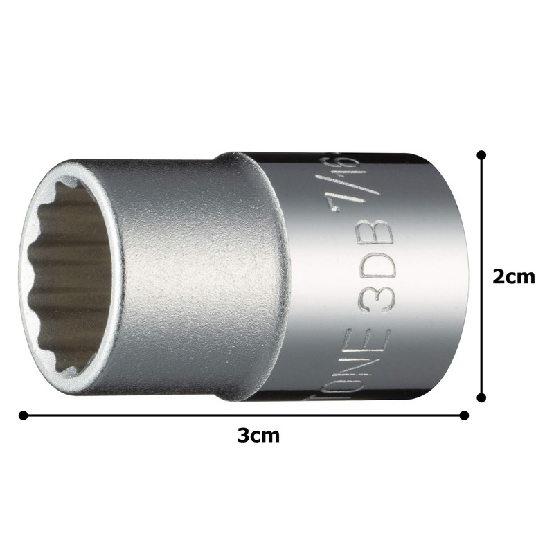Tone HP3DB-14 Socket (12 Angles), Drive Angle 0.3 inch (9.5