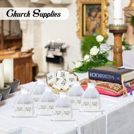 Therwen 100 Pack Pocket Tissues Travel Packs Bulk 1000 Sheet Mini Tissues Bulk 3 Ply Small Travel Size Paper Individual Pocket Size (Church Theme)