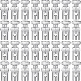 Mtxorvix 40PCS 1/8" Throttle Cable Ends, 3mm Cable Stop Lock Clamps, Metal Brake Cable Accessories for Go Kart, Bicycle, Motorcycle, Scooter -Silver (silver)