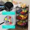 HapiRm Fruit Basket Kitchen Cart - 4-Tier Rolling Storage Cart