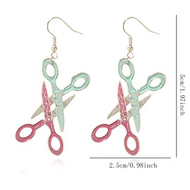 CHUNYANAN Individuality Simplicity Gothic Scissors Earrings for Women Fashion Unique Dangle Drop Shears Earrings Jewelry Gifts (Gothic Scissors Earrings)