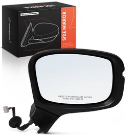 A-Premium Passenger Side Power Door Mirror - Compatible with Honda Odyssey 2018 2019 2020 - Heated Power Folding Black Outside Rear View Mirror w/Turn Signal - Replace# 76200THRA32ZE