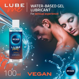 MY.SIZE Lube Me Premium Lubricant Vegan 100 ml I Lubricant Without Animal Ingredients I Water Based Lubricant Gel I Lubricant Gel Suitable for Toys & Latex Condoms I Water Based Lubrication