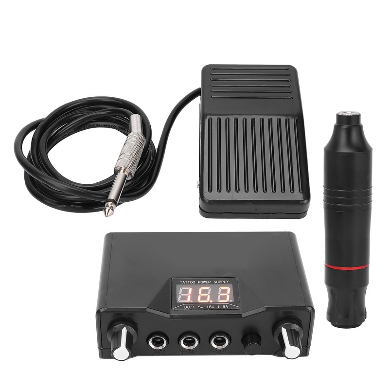 Professional Tattoo Pen Kit Tattoo Machine Foot Pedal Power Supply