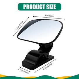 Lyxheth Baby Car Mirror, Car Seat Mirrors, Wide Angle Convex Clip-on Mirrors, Universal Auto Interior Accessories Children Backseat Adjustable Rearview Mirror for Viewing Rear Passengers (1PCS)