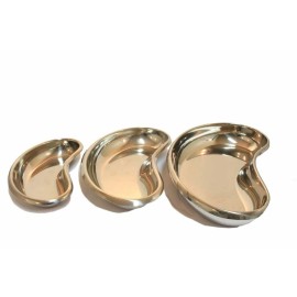 Bd Medical 10" 8" 6" Kidney Tray Stackable Stainless Steel Set, clean, smooth surface
