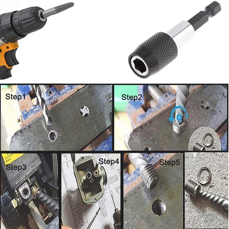 KEWAYO 6 Pieces Screw Extractor, Broken Screw Extractor, Broken Screw