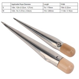 Jadeshay 28 cm Marine Rope Splicing Fids, 304 Stainless Steel Splicing FID Spike for Boats Yachts for Cord Wire Diameter 1/2 Inch to 1 Inch (M)
