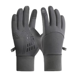 Winter Gloves Men Women, 2 Finger Exposable Touch Screen Running Cycling Gloves Driving for Men Women, Warm Freezer Gloves Waterproof Mens (Grey, M)