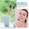 NOLITOY 4pcs Bamboo Toothbrushes Soft Bristles for Oral for Home