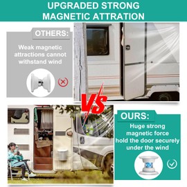 SUNCARACCL 2 PCS RV Magnetic Door Catch, [Enhanced Magnetic Force] RV Door Holder Camper Door Stopper to Hold Door Open for RV Baggage Door, Trailer