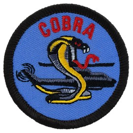 Cobra Bell AH-1 Huey Army Helicopter Patrol Patch - 2" Diameter Round Embroidered Patch (Hook & Loop Fastener)
