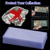 10PCS Bill Clear Holders, PVC Currency Display Sleeves Clear Paper
