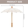 WRITWAA Elegant Wedding Decorative Umbrella, Lace Parasol with Embroidery, Cotton