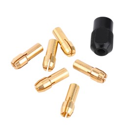 Keenso Collet Chuck, Collects Mini Drill Black Cap M8 X 0.75mm Black Cap Size Power Tool Collet Brass and Carbon Steel Meterial Cap Manually Tighten Chuck for Rotary Tools