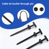 LEIMEND 100Pcs Nylon Universal Cable Tie Buckle Heavy Duty Cable