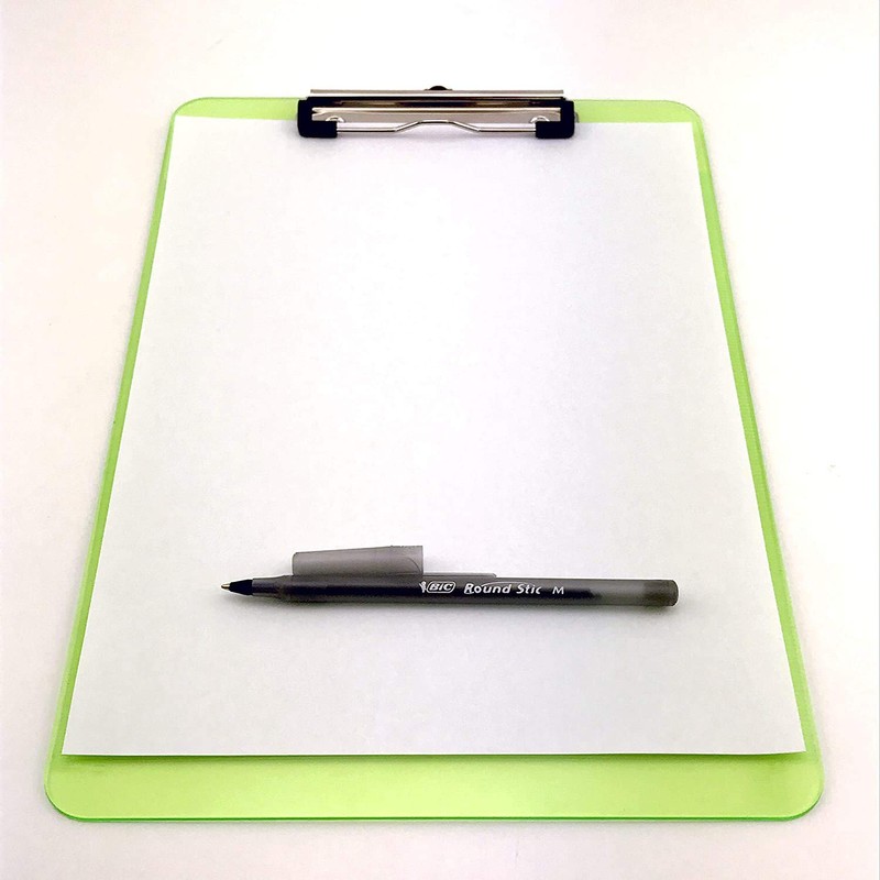 Plastic Clipboards A4 Letter Size Sturdy Durable Paperboard (2 Pack)