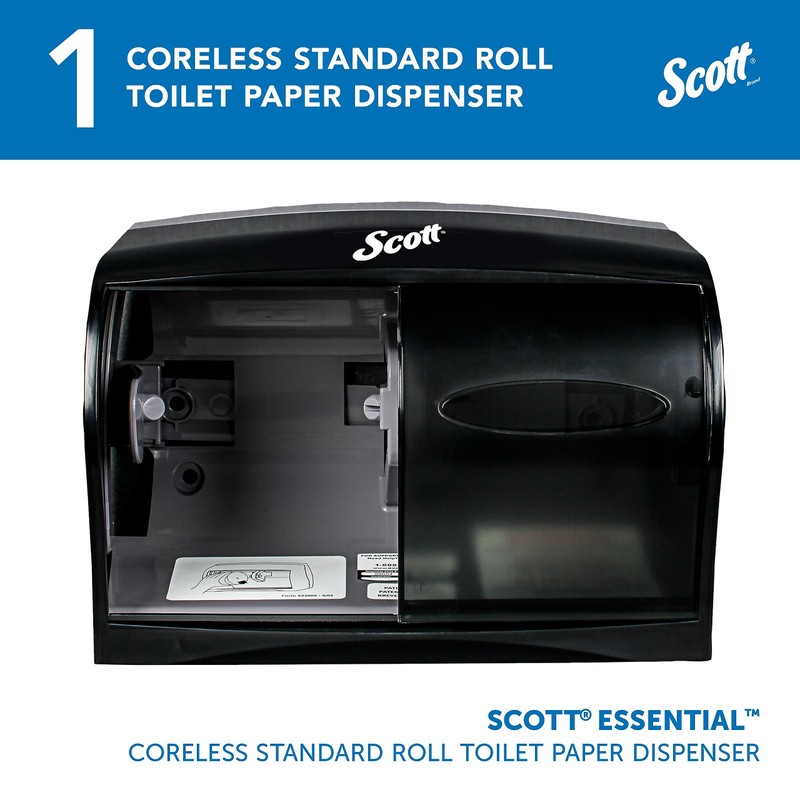 Scott Professional Coreless Standard Roll Toilet Paper Dispenser (09604), Black,