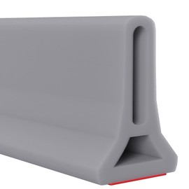 Hi-Na 3ft/5ft/6ft/8ft10ft Collapsible Shower Threshold Water Dam Watei Barrier for Shower and Water Stopper Keeps Water Inside Water Threshold for Wet and Dry Separation (3ft, Grey)