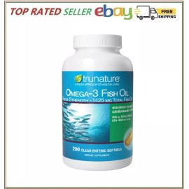 Trunature Triple Strength Omega-3 900 Mg., 200 Softgels - Clear Enteric Softgels