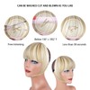 XRACEPHOL Blonde Bangs Clip in Thick Natural Full Front Neat