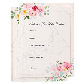 HOWAF 40 x Hen Party Games, Advice For The Bride Cards, How Well do You Know the Bride, 4 Types of Bridal Shower Games Hen Do Games, Girls Night Games, Hen Party Accessories, 5 x 7 Inches
