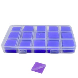 LIRUNQIU Diamond Painting Glue Wax with Storage Box, 105 Pieces High Strength Wax Clay for 5D Diamond Art, Durable Diamond Point Drilling Tools for Adults and Kids (Purple)