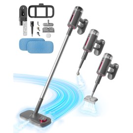 Steam Mop for Floor Cleaning, 7in1 Handheld Steamer Cleaner Detachable for Hardwood Laminate,Vinyl,Carpet,Tile,Grout,All Floors, Multi Purpose for Home,1500W 230℉ 23ft Cord,Front Sprayer,Store Station