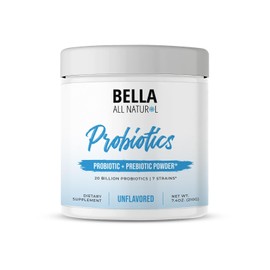 Bella All Natural Probiotics + Prebiotics Powder, Unflavored, 210grams