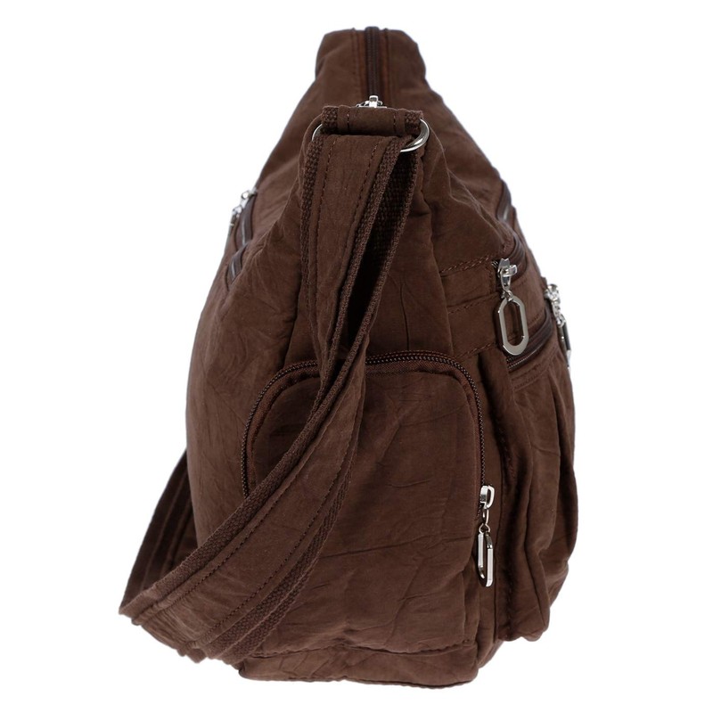 Christian Wippermann Women's Canvas Shoulder Bag, brown