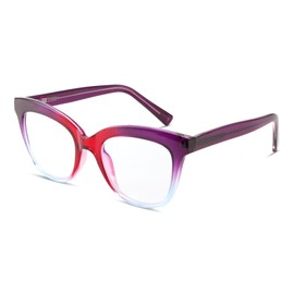 FEISEDY Retro Square Reading Glasses Anti Glare Digital Blue Light Blocking Eyestrain for Women Reader B0058 Purple 3.00
