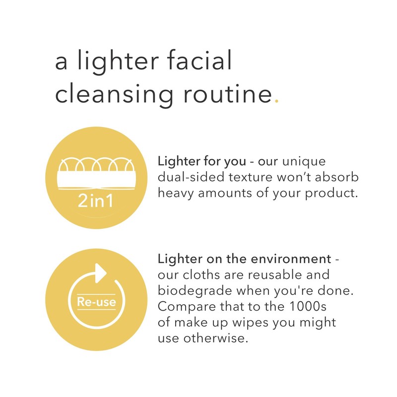 CloudCloth® Soft & Gentle Dual Sided Organic Cotton Face Cloths