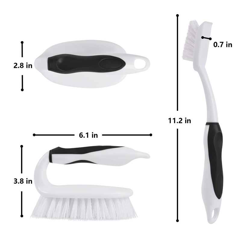 HileSwan Scrub Brush Set, 4 Pack Deep Cleaning Brush Kit