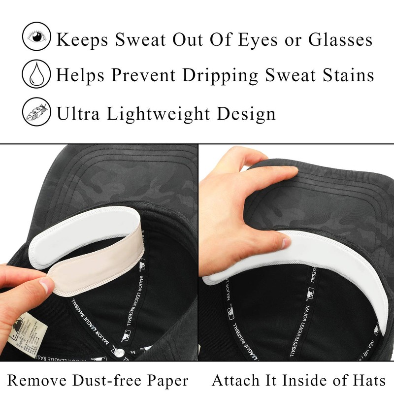 Gejoy Golf Hat Liner Cap Absorbent Sweat Pad for Baseball