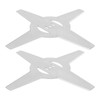 2PCS Mower Blades 4 Teeth Head Blades 7.9in Stainless Steel