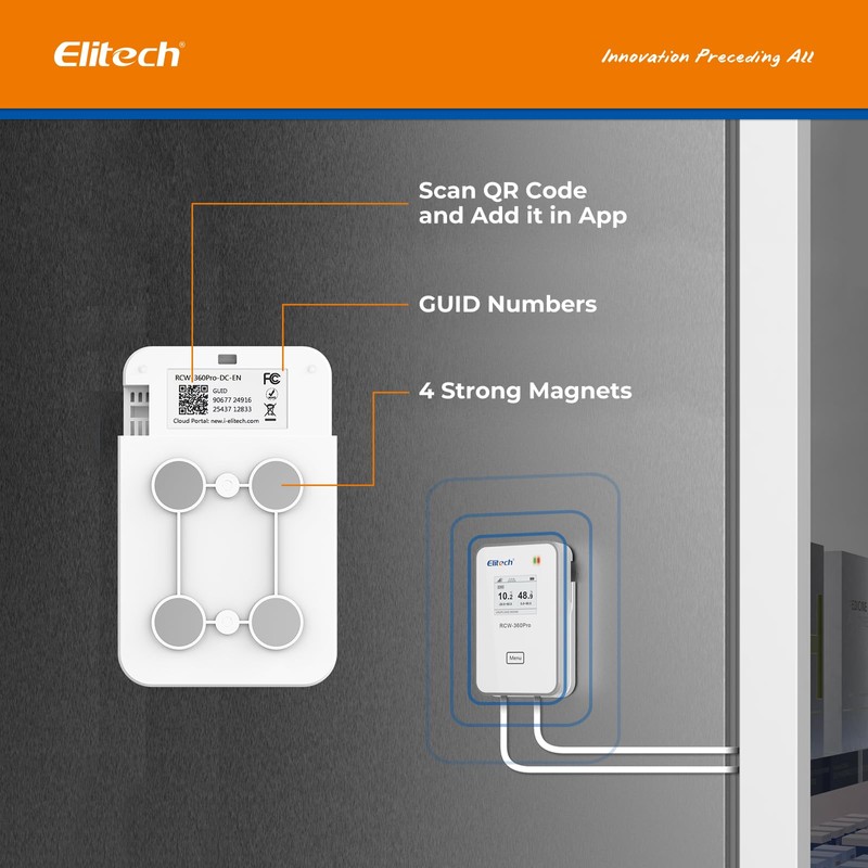 Elitech 5G/2.4G WiFi Real-Time Digital Data Logger, Diverse Replaceable Probes(Sold