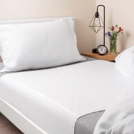 Waschbare Inkontinenz Bettunterlage – 85 x 90 cm – Mit Flügeln – Saugstark & rutschfest – Bis 95°C Waschbar – Matratzenschutz Wasserdicht – Atmungsaktiv – Trocknergeeignet – Weiß
