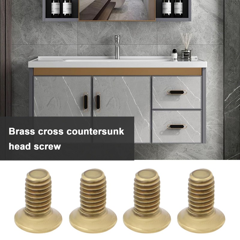 OTOTEC 30 Pieces M4 x 8 Brass Phillips Countersunk Screws